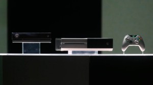Xbox One is shown during a press event unveiling by Microsoft in Redmond
